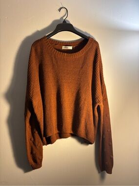 Cozy Brown Knit Women's Sweater
